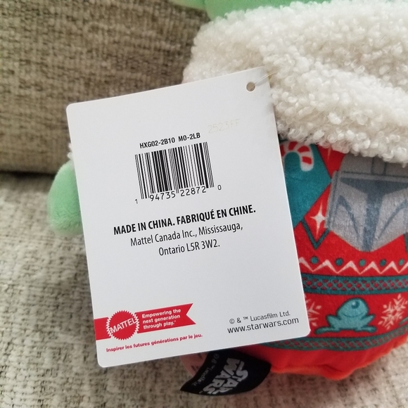 Disney Star Wars The Mandalorian GROGU HOLIDAY CHRISTMAS SWEATER 8" PLUSH NEW - Picture 6 of 7